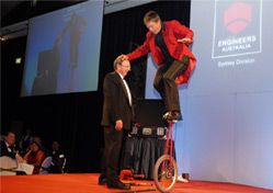 Marty Coffey and unicycle